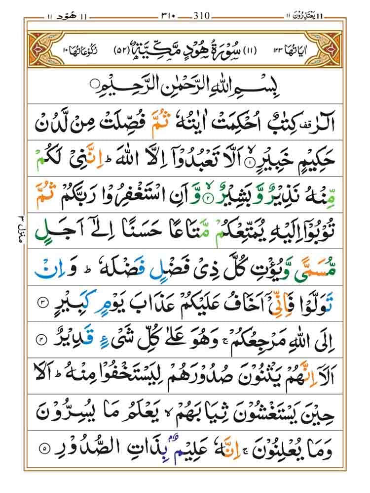 Surah Hud Page 1