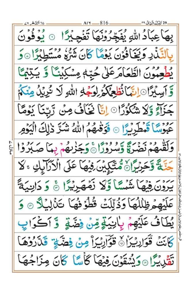 Surah Ad Dahr Page 2