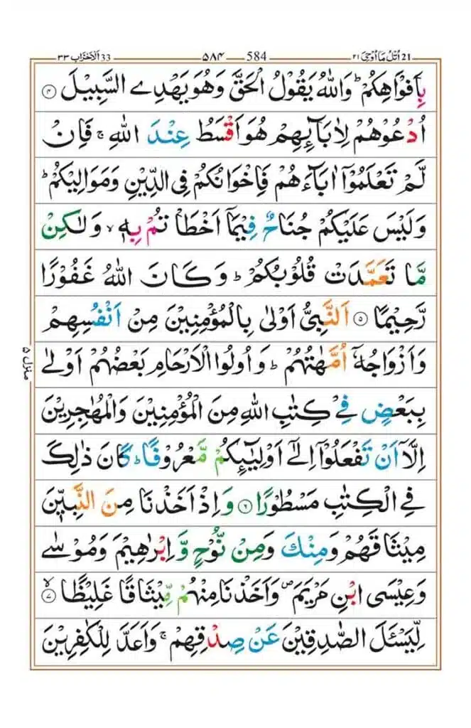 Surah Al Ahzab Page 2