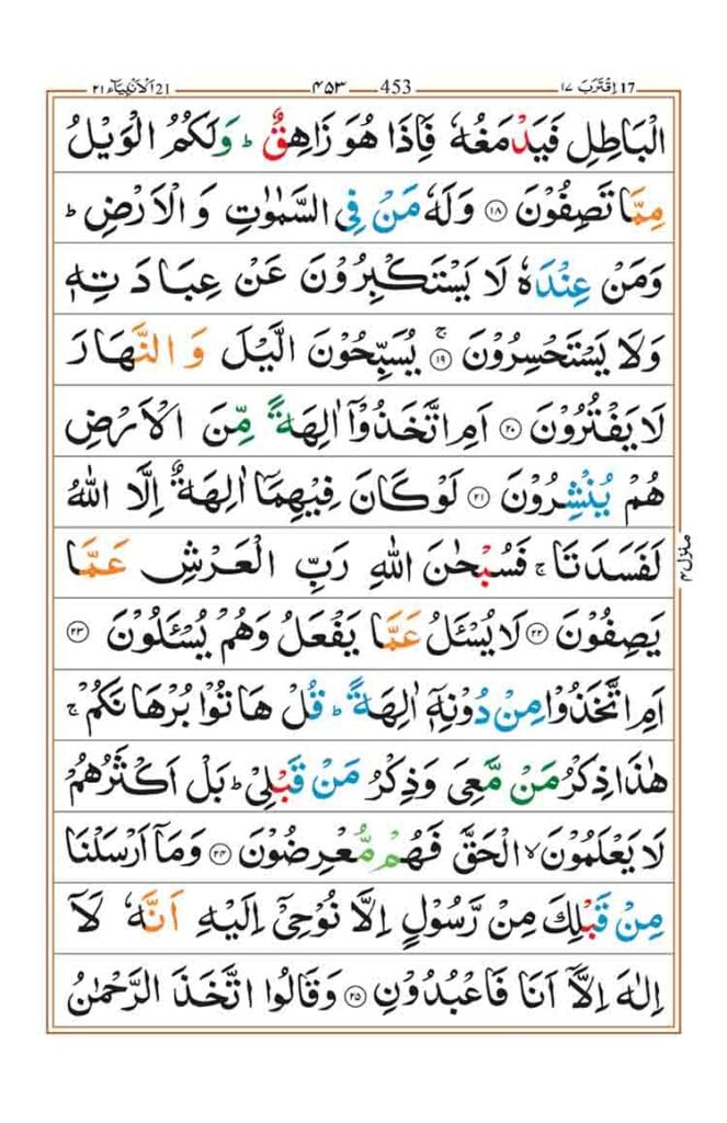 Surah Al Anbiya Page 3