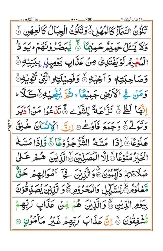 Surah Al Maarij Page 2