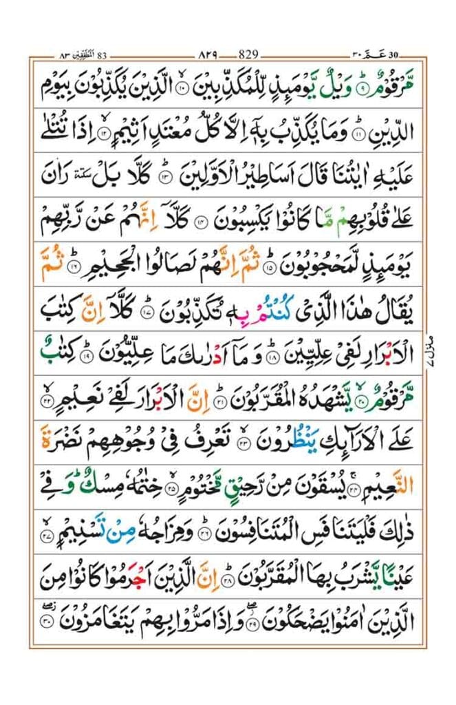Surah Al Mutaffifin Page 2
