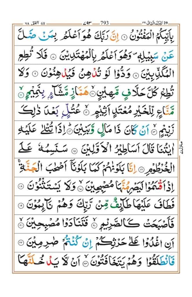 Surah Al Qalam Page 2
