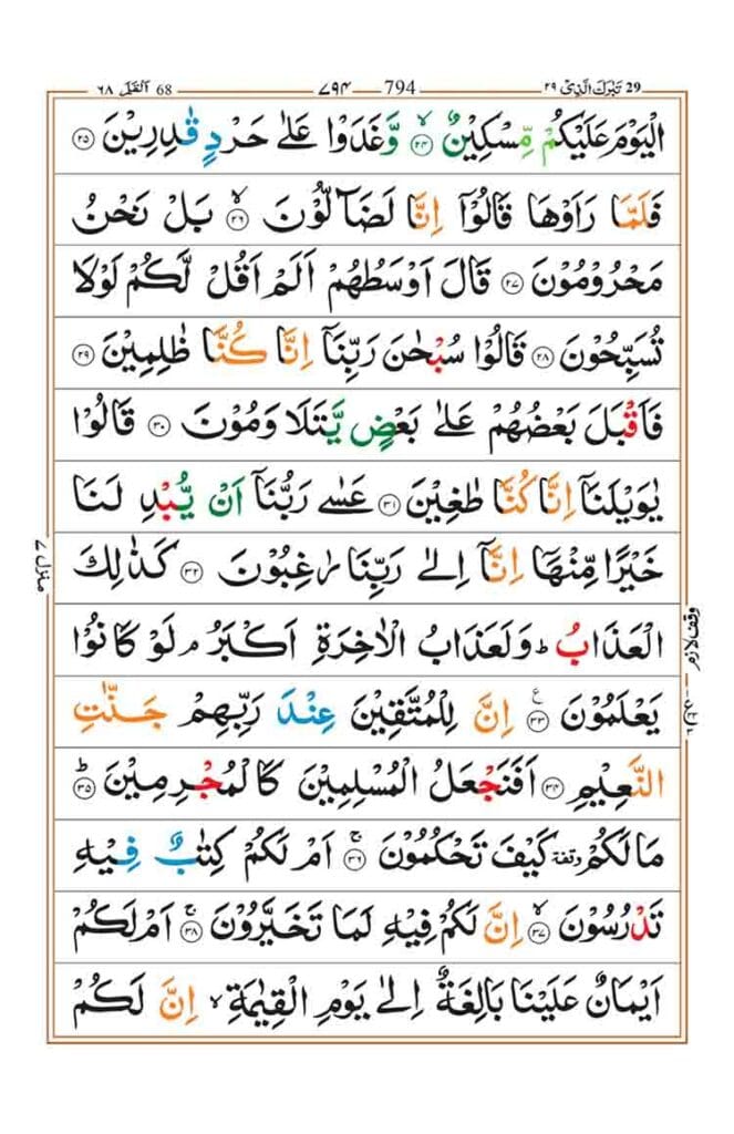 Surah Al Qalam Page 3