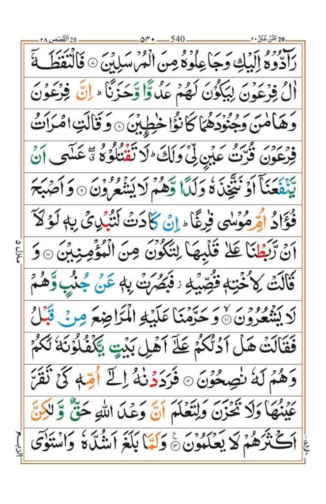 Surah Al Qasas Page 2