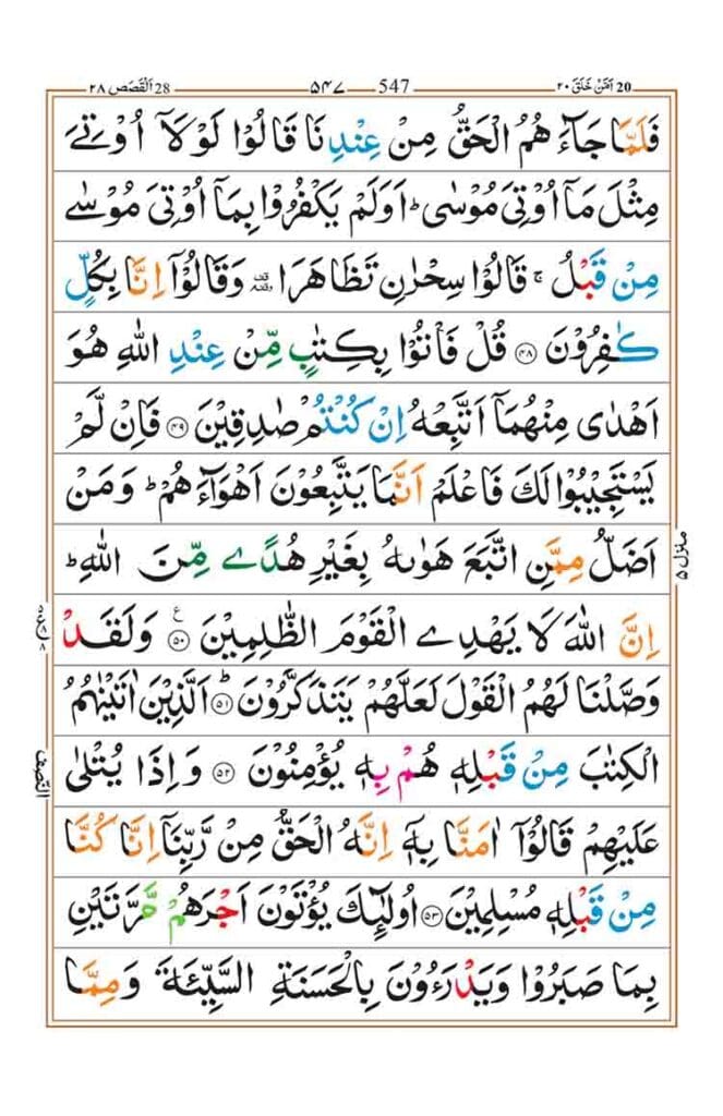 Surah Al Qasas Page 9
