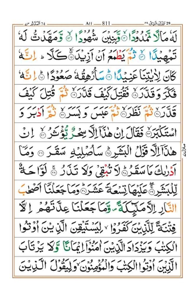 Surah Mudassir Page 2