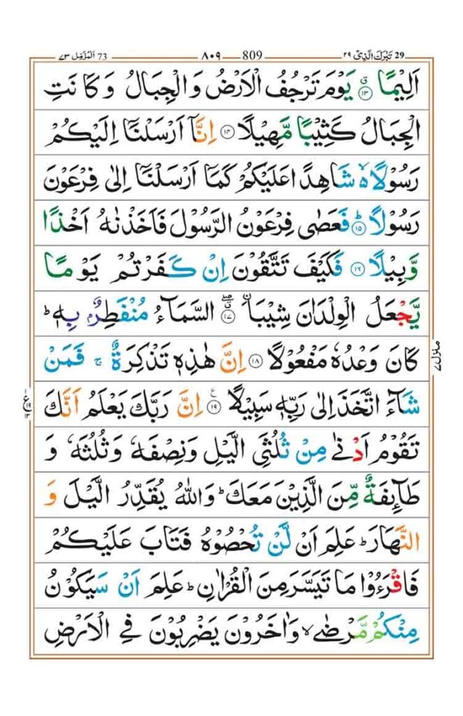 Surah Muzzammil Page 2