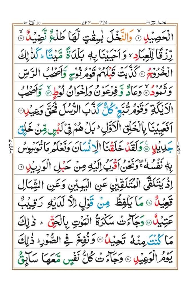 Surah Qaf Page 2