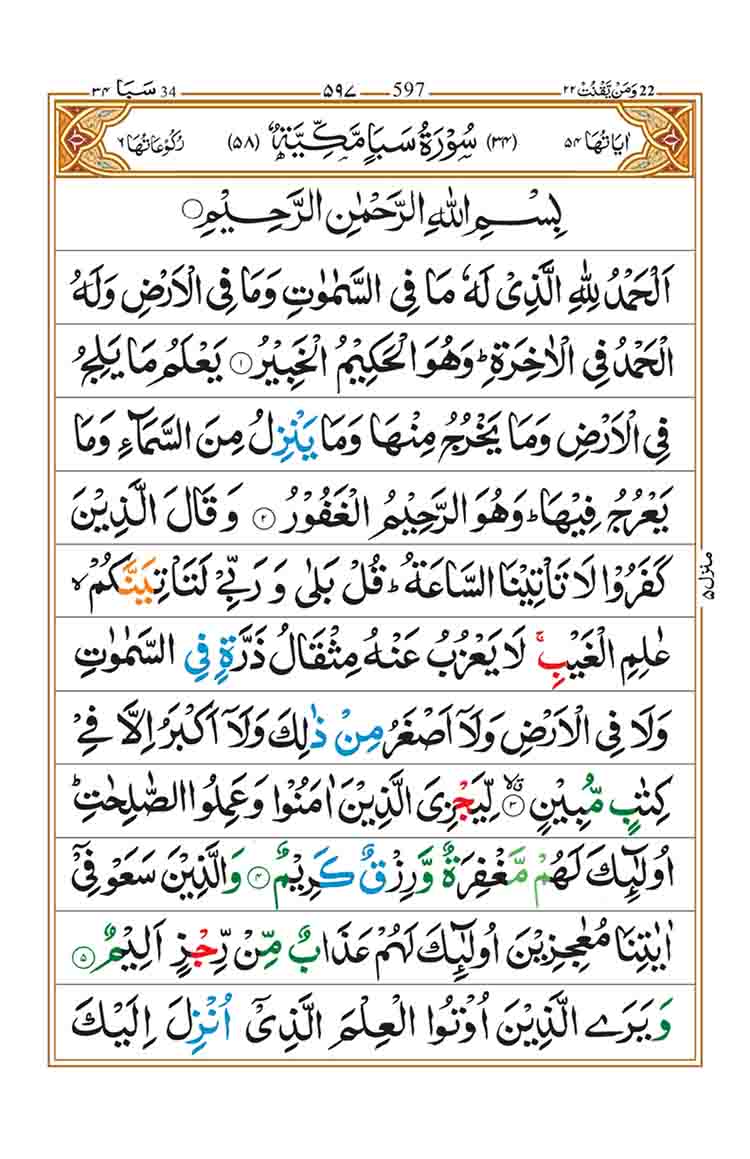 Surah Saba Page 1