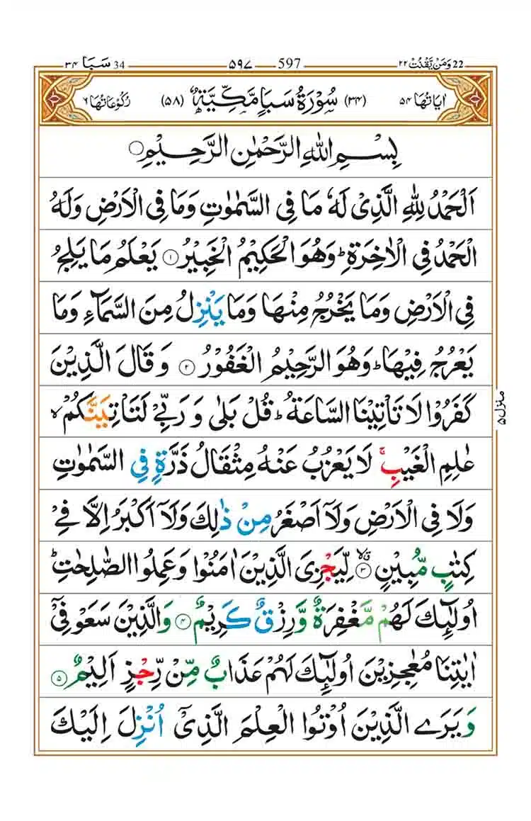 Surah Saba Page 1