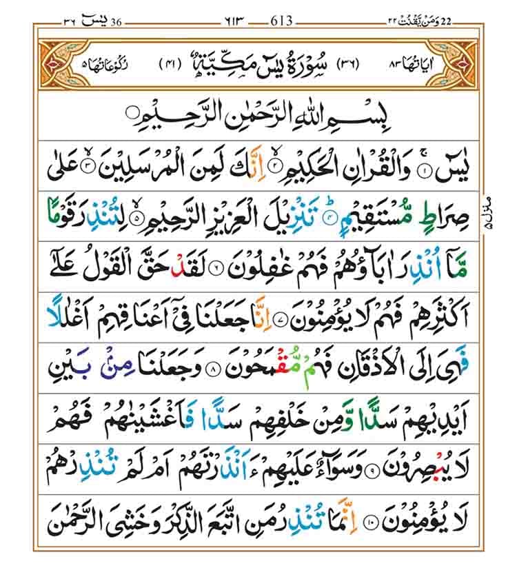 Surah Yasin Page 1